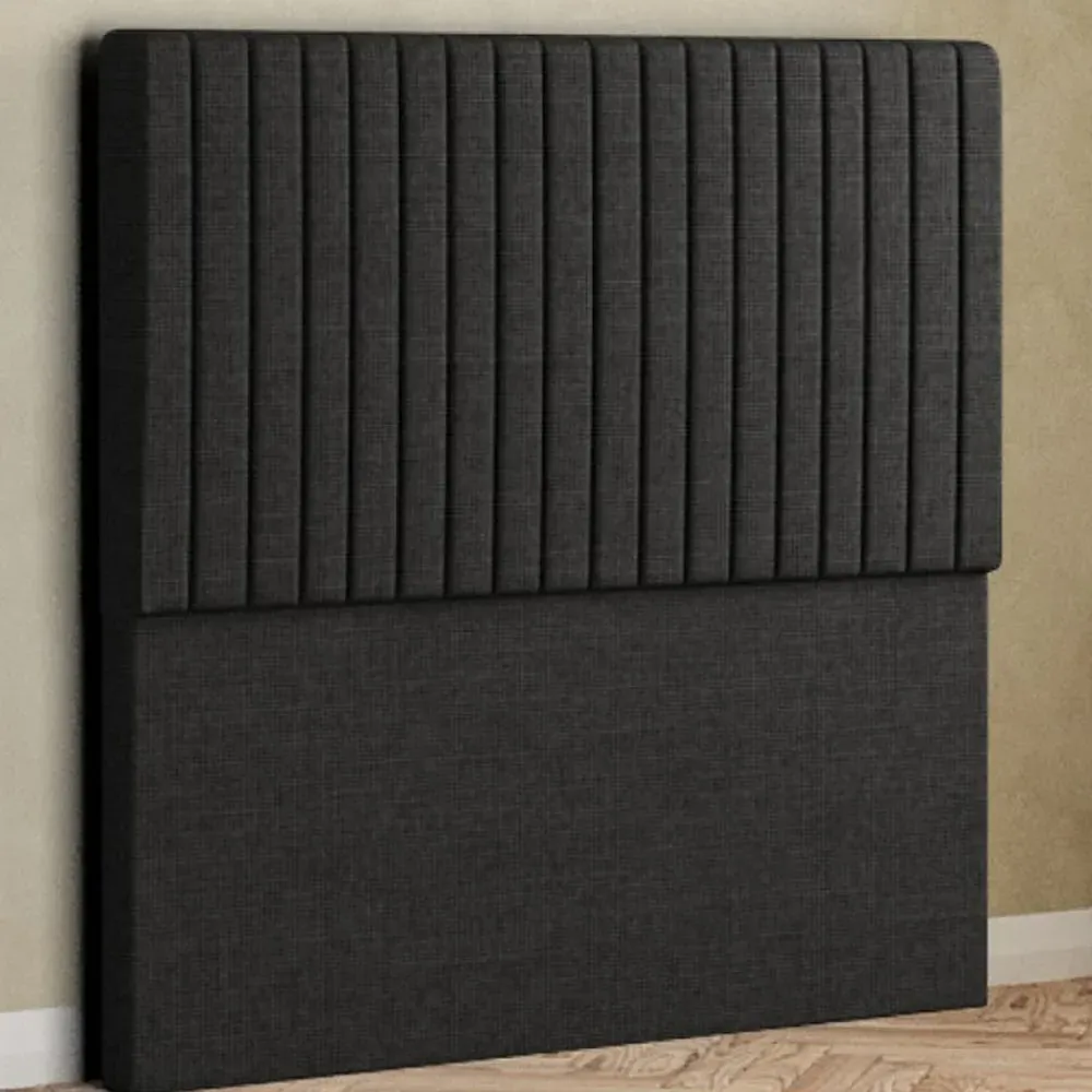Maryland Double Floor Standing Headboard - Black, Linen