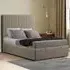 Maryland Double Ottoman Bed with Storage - Beige, Linen