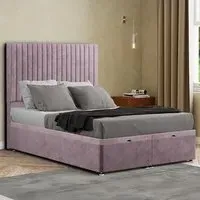 Maryland Double Ottoman Bed with Storage - Blush, Plush