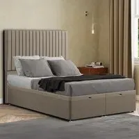 Maryland Double Ottoman Bed with Storage - Cream