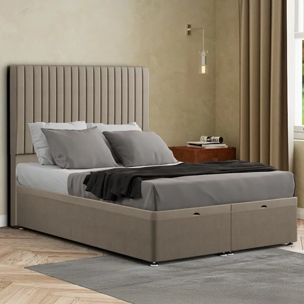 Maryland Double Ottoman Bed with Storage - Mink
