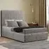 Maryland Double Ottoman Bed with Storage - Silver, Plush