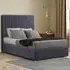 Maryland Double Ottoman Bed with Storage - Steel, Plush
