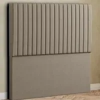 Maryland King Size Floor Standing Headboard - Cream, Malham Weave