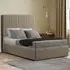 Maryland King Size Ottoman Bed with Storage - Mink, Malham Weave