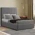 Maryland Single Ottoman Bed with Storage - Grey, Linen