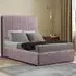 Maryland Single Ottoman Bed with Storage - Pink, Plush