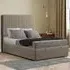 Maryland Small Double Ottoman Bed with Storage - Cream, Malham Weave