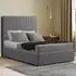 Maryland Small Double Ottoman Bed with Storage - Grey, Linen