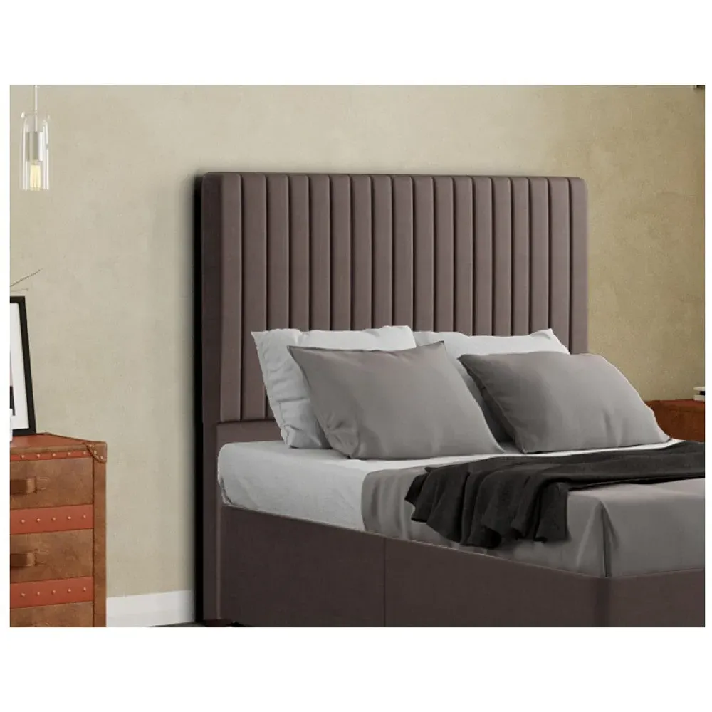Maryland Super King Size Floor Standing Headboard - Grey, Malham Weave