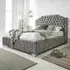 Ryker Double Bed Frame with Chesterfield Headboard - Grey