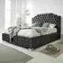 Ryker King Size Bed Frame with Chesterfield Headboard - Grey