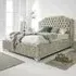 Ryker King Size Bed Frame with Chesterfield Headboard - Pearl