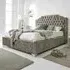 Ryker King Size Bed Frame with Chesterfield Headboard - Taupe