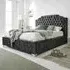 Ryker Single Bed Frame with Chesterfield Headboard - Grey