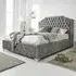 Ryker Single Bed Frame with Chesterfield Headboard - Grey