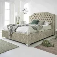 Ryker Small Double Bed Frame with Chesterfield Headboard - Cream
