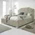 Ryker Small Double Bed Frame with Chesterfield Headboard - Cream