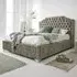 Ryker Super King Bed Frame with Chesterfield Headboard - Taupe