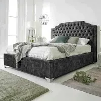 Ryker Super King Size Bed Frame with Chesterfield Headboard - Grey