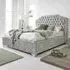 Ryker Super King Size Bed Frame with Chesterfield Headboard - Silver
