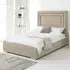 Santiago Double Bed Frame with Boxed Headboard - Cream