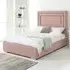 Santiago Double Bed Frame with Boxed Headboard - Pink