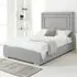 Santiago Double Bed Frame with Boxed Headboard - Silver
