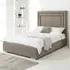 Santiago King Size Bed Frame with Boxed Headboard - Cream