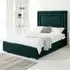 Santiago King Size Bed Frame with Boxed Headboard - Green