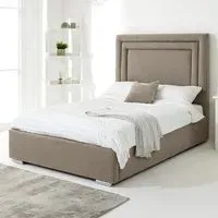 Santiago Single Bed Frame with Boxed Headboard - Cream