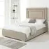 Santiago Single Bed Frame with Boxed Headboard - Pearl