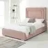 Santiago Single Bed Frame with Boxed Headboard - Pink