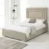 Santiago Small Double Bed Frame with Boxed Headboard - Cream