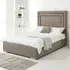 Santiago Small Double Bed Frame with Boxed Headboard - Cream
