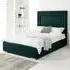Santiago Small Double Bed Frame with Boxed Headboard - Green