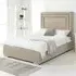 Santiago Super King Size Bed Frame with Boxed Headboard - Cream