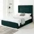 Santiago Super King Size Bed Frame with Boxed Headboard - Green