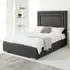 Santiago Super King Size Bed Frame with Boxed Headboard - Grey