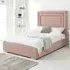Santiago Super King Size Bed Frame with Boxed Headboard - Pink