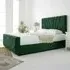 Scarlett Double Bed Frame - Green, Velvet