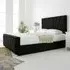 Scarlett King Size Bed Frame - Black, Velvet