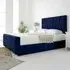 Scarlett Single Bed Frame - Blue, Velvet
