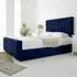 Scarlett Super King Bed Frame - Blue, Velvet