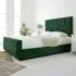 Scarlett Super King Bed Frame - Green, Velvet