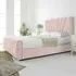 Scarlett Super King Bed Frame - Pink, Velvet