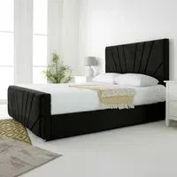 Scarlett Super King Size Bed Frame - Black, Velvet