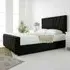 Scarlett Super King Size Bed Frame - Black, Velvet