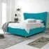 Tatum King Size Bed Frame with Headboard - Blue, Velvet