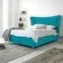 Tatum Single Bed Frame with Headboard - Teal, Velvet